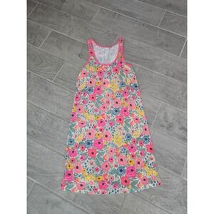 Little Sleepies‎ Secret Garden XS Floral Print Sleeveless Pink Trim Casual Comfy